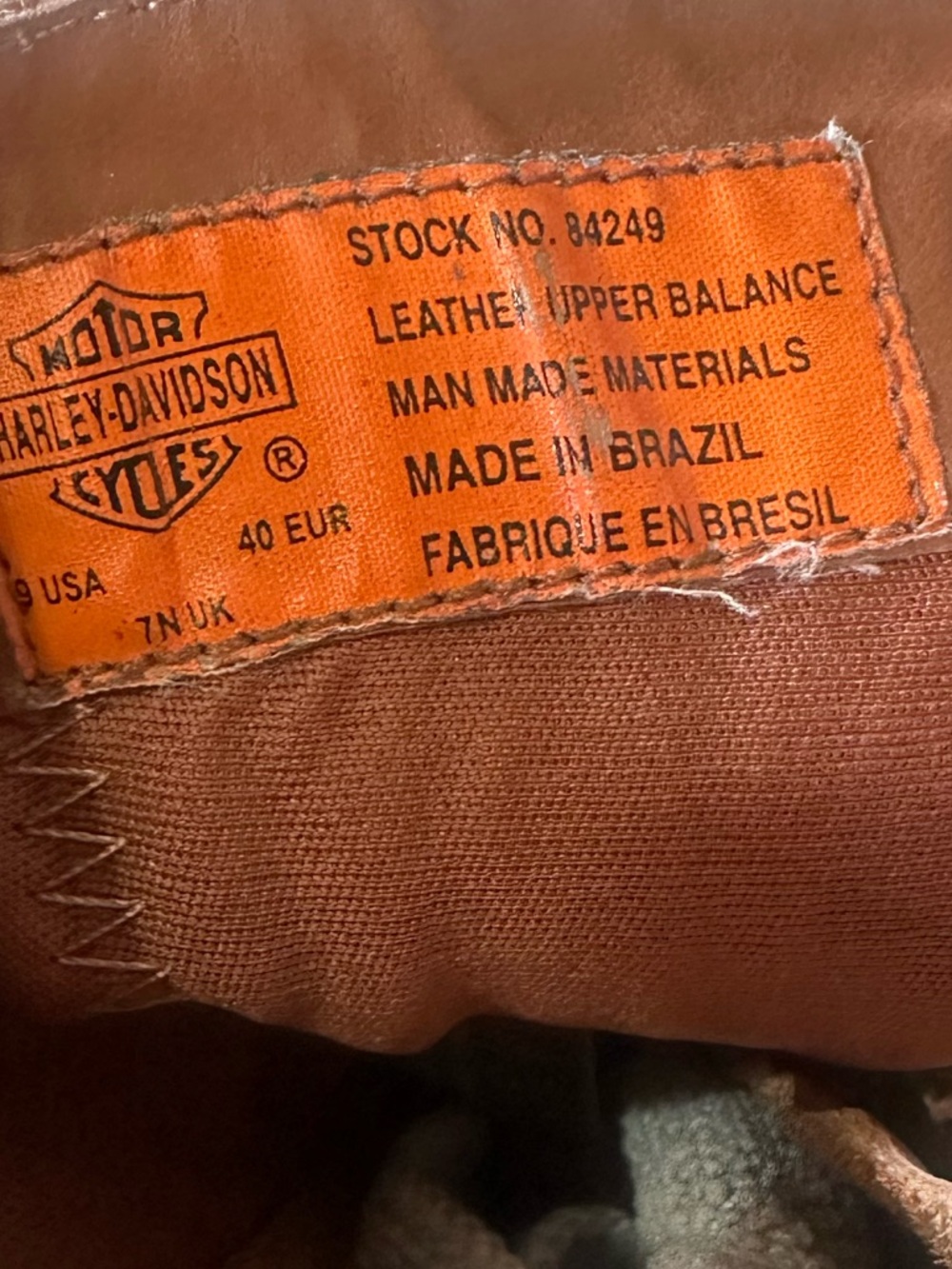 Harley-Davidson Brown Leather Dual Zip Up Squared Pointed Toe Boots Sz 9 - Picture 12 of 13